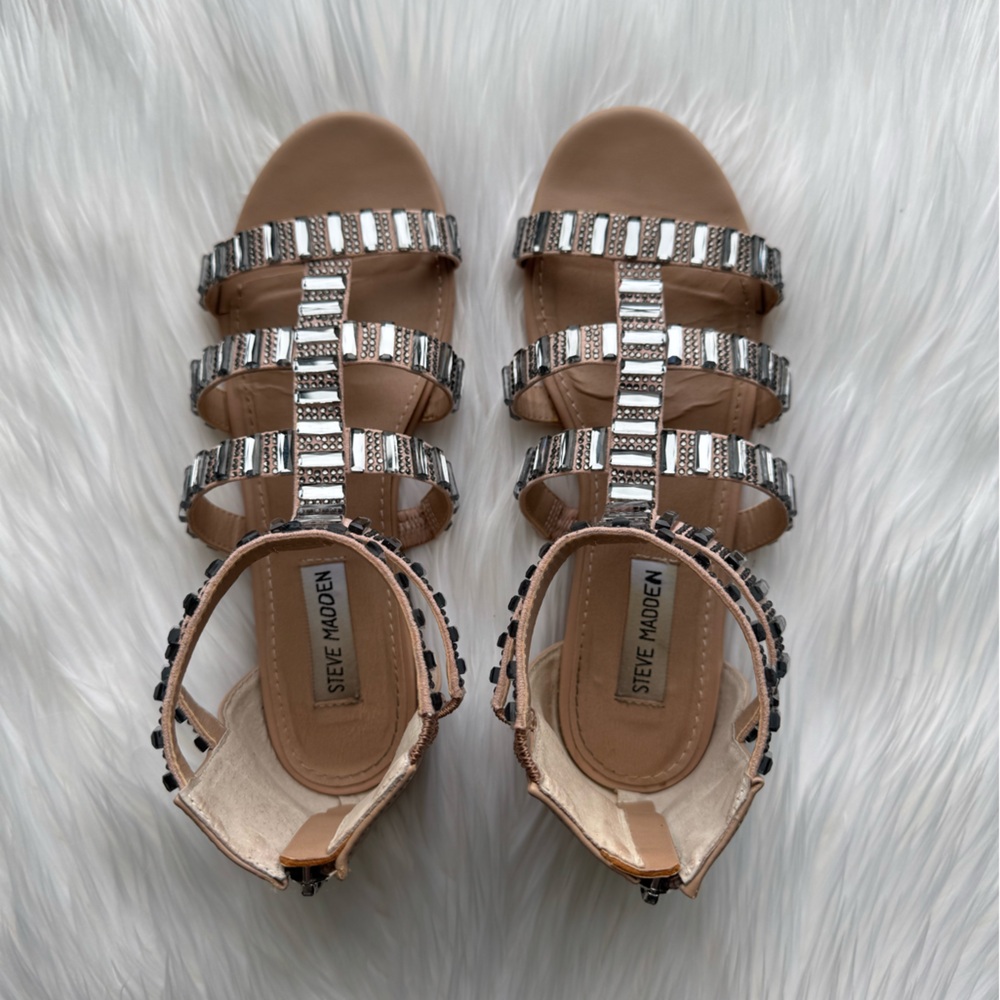 Steve Madden Rhinestone Embellished Sandals